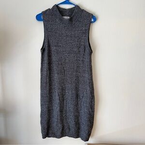 Garnet Hill Charcoal Knit Midi Dress